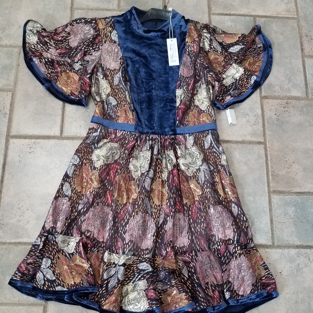 🤑sold🤑REBECCA TAYLOR CLIP DRESS GLISTENING ROSE - Picture 7 of 16